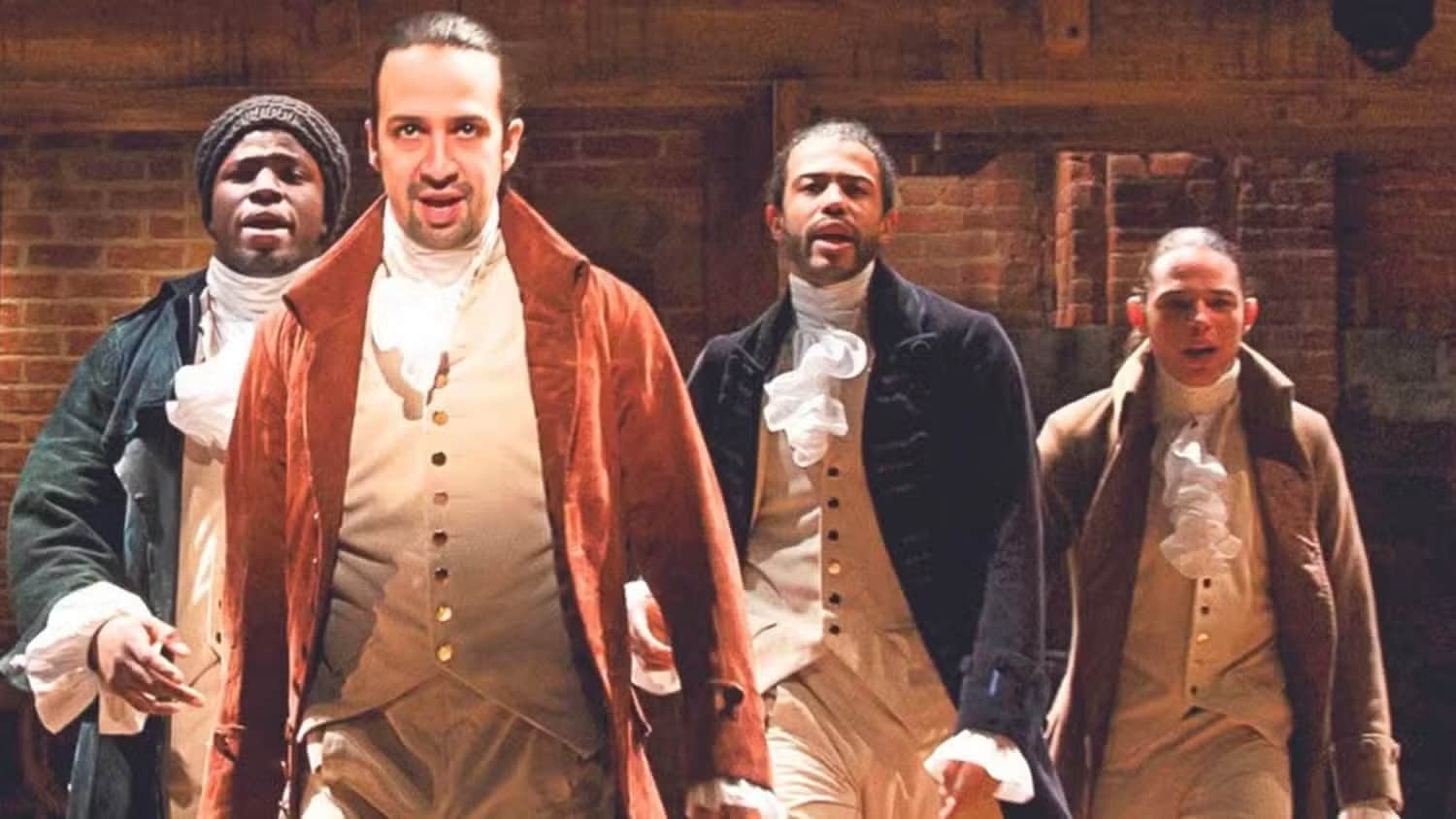 the-men-of-hamilton-walking-toward-the-front-of-the-stage-in-my-shot-in-hamilton