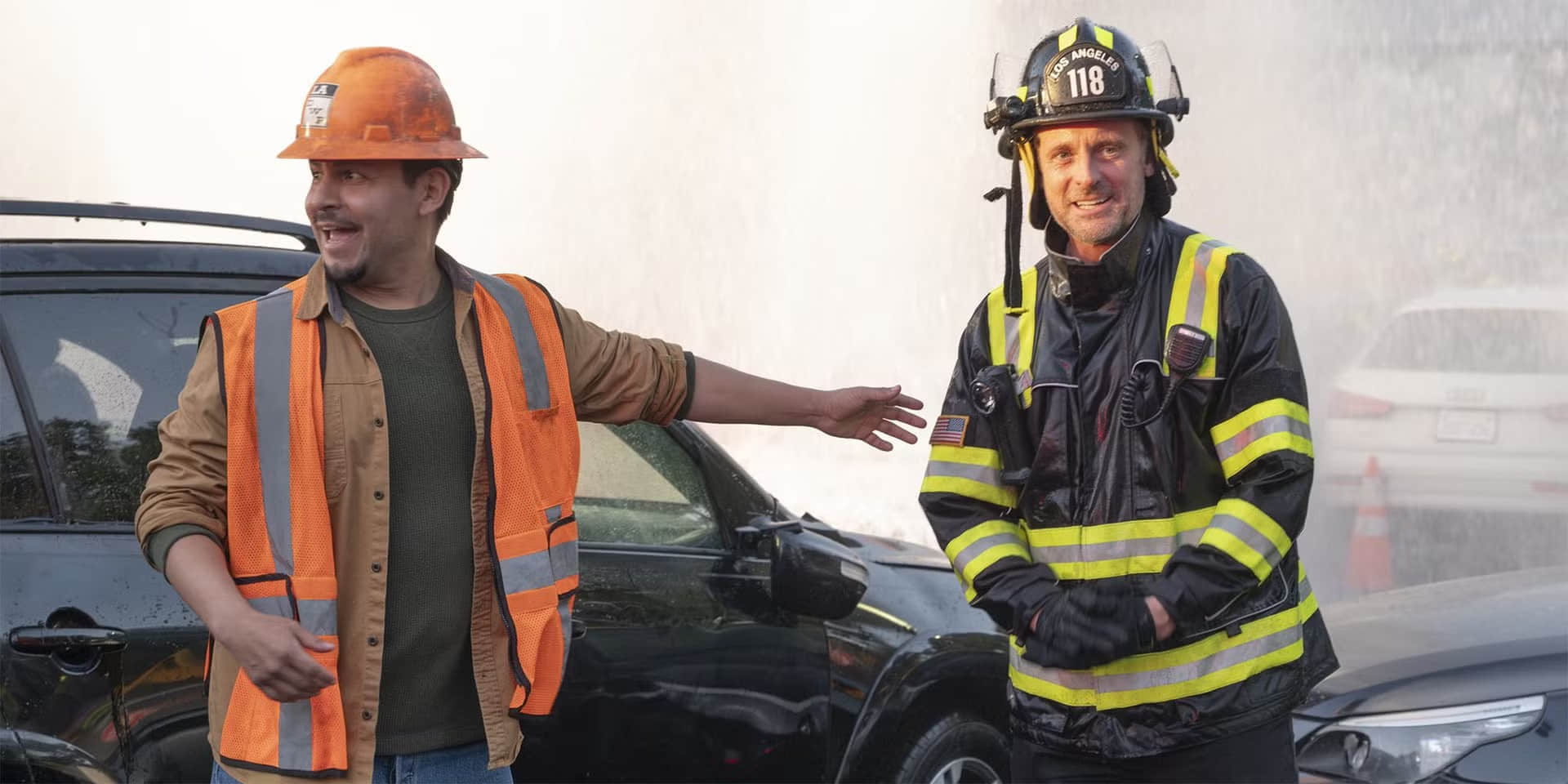 callum-blue-as-brad-torrance-in-9-1-1-season-8-episode-8-smiling