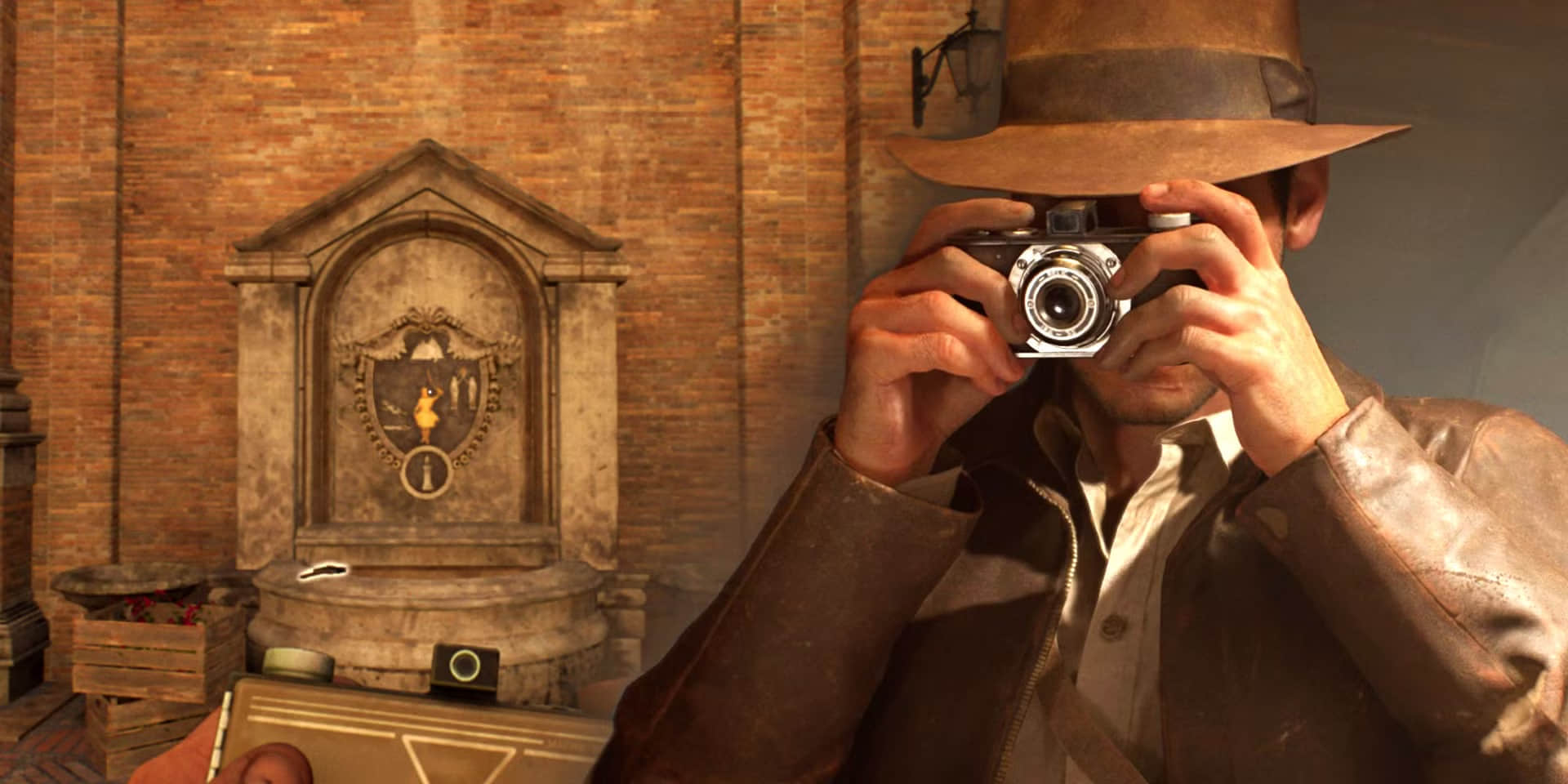 indy-with-his-camera-and-an-inscription-in-indiana-jones-and-the-great-circle