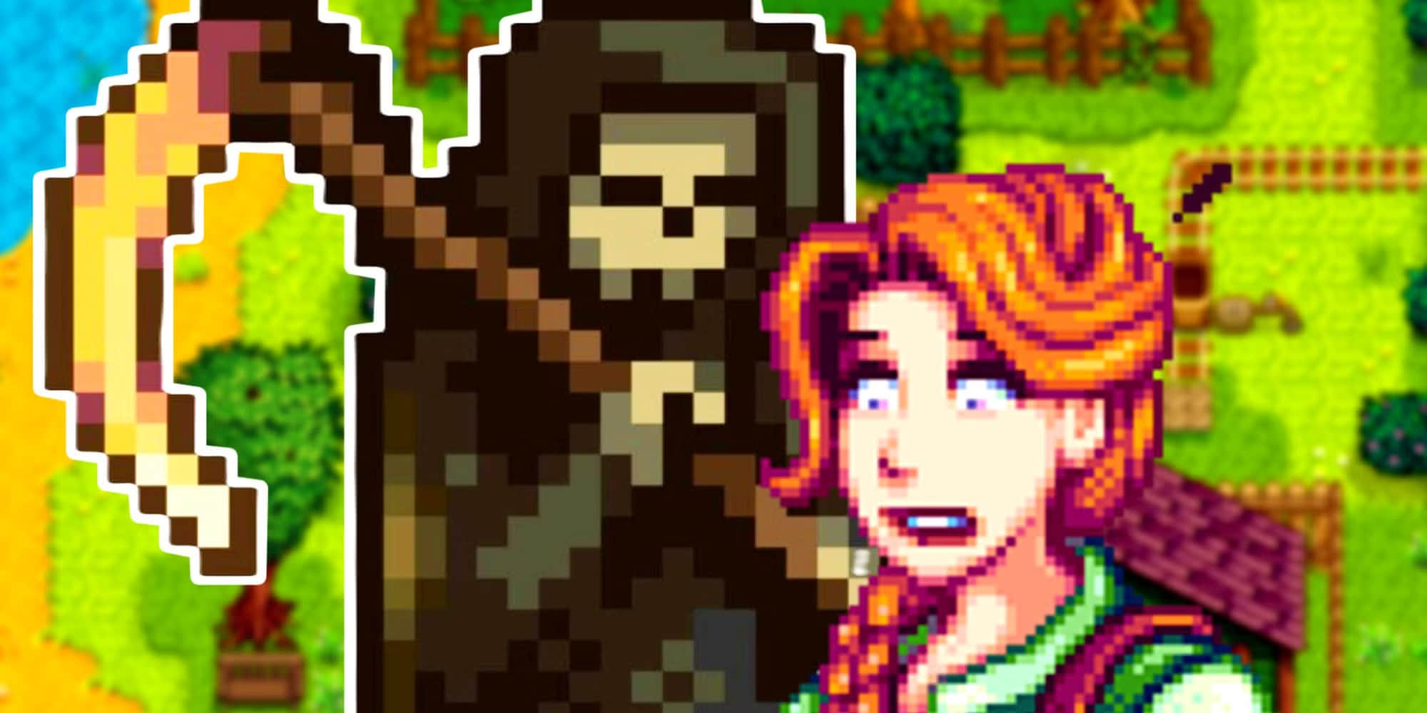 stardew-valley-leah-surprised-at-reaper-holding-a-golden-scythe