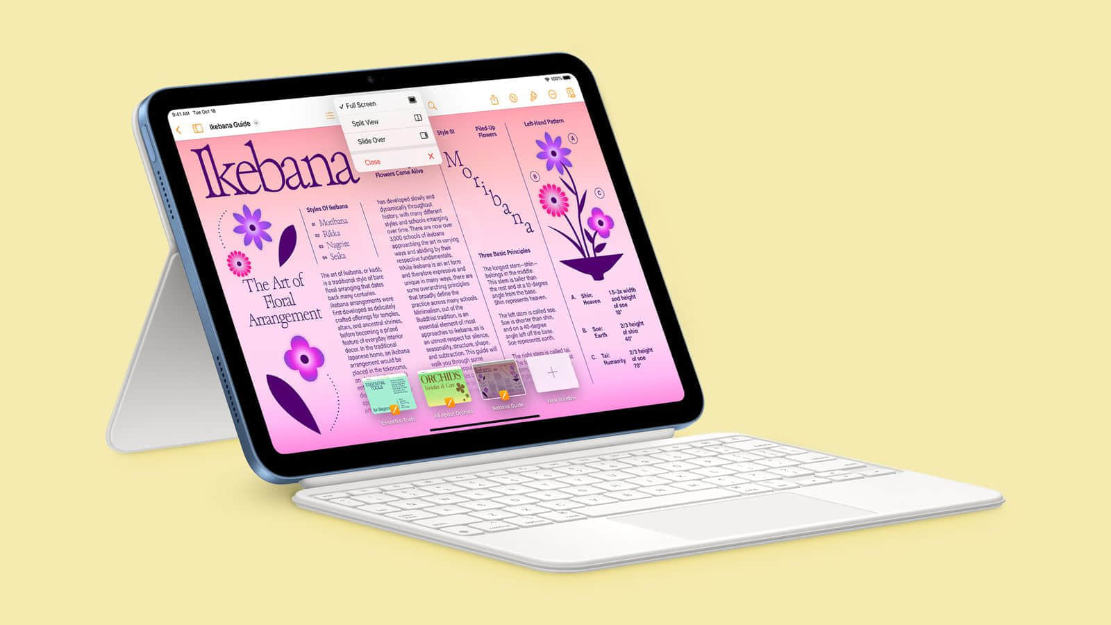 Apple-iPad-10th-gen-Magic-Keyboard-Folio-Apple-Pencil-Feature-Yellow