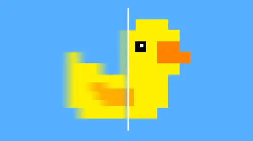 assets/Pixel-ducky-transitioning-from-fuzzy-and-pixelated-to-clear.jpeg