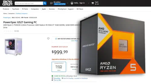 AMD新款锐龙X3D处理器，微中心整机独占销售