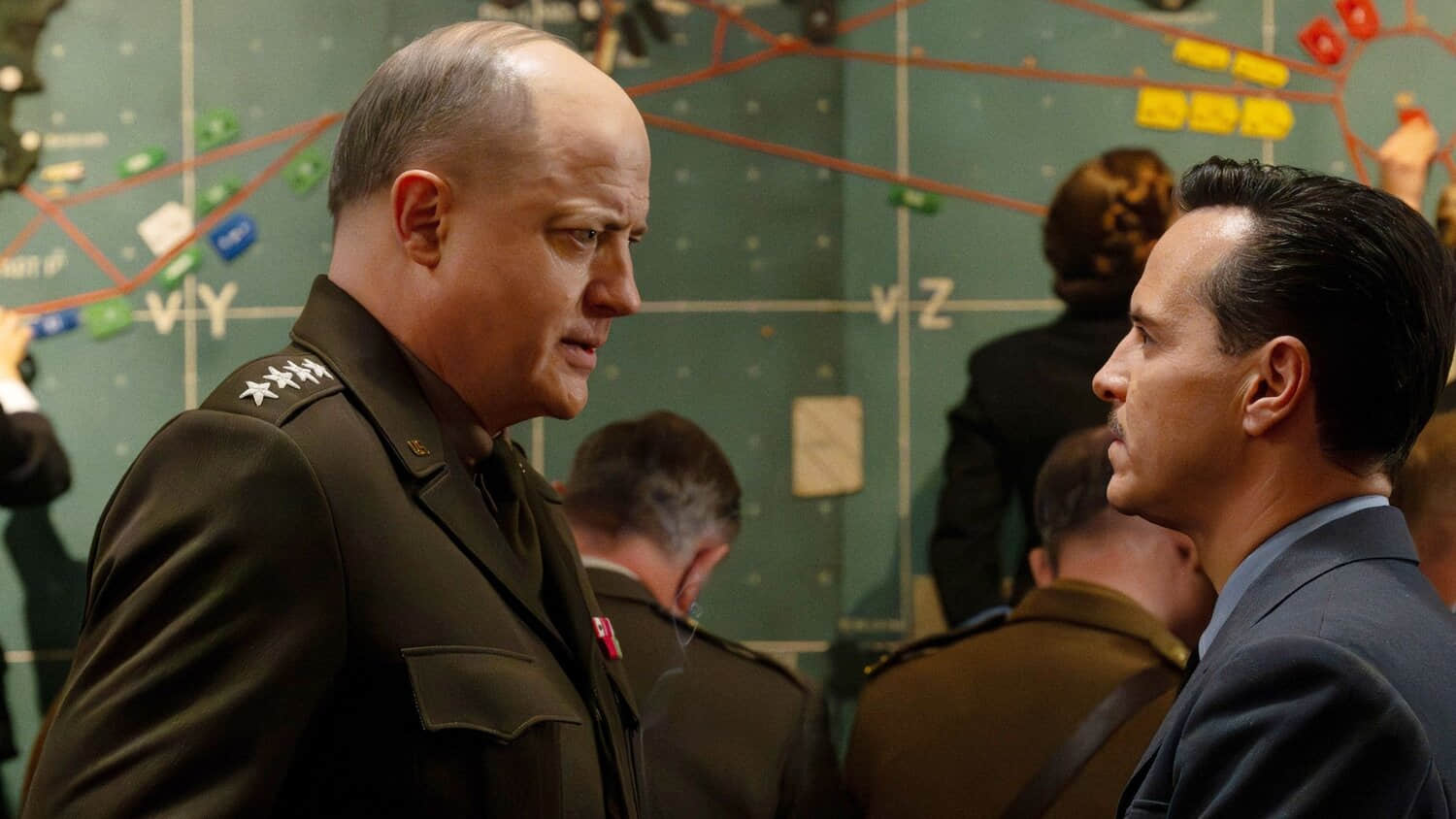 brendan-fraser-as-dwight-eisenhower-and-andrew-scott-as-james-stagg-facing-each-other-in-pressure.jpeg