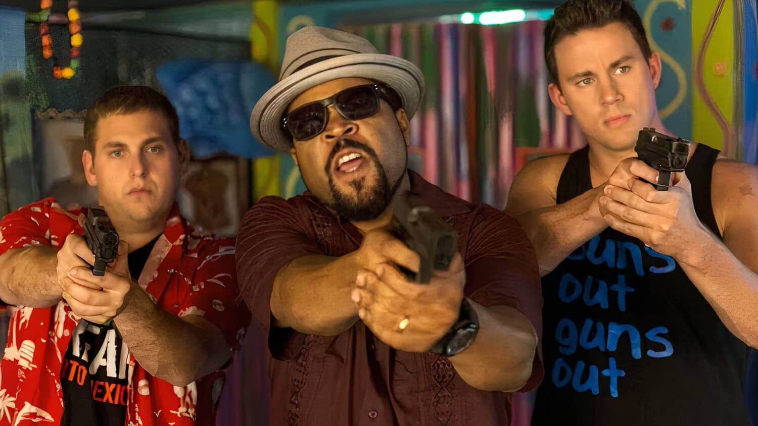 ice-cube-channing-tatum-and-jonah-hill-pointing-guns-at-someone-off-screen-in-22-jump-street.jpeg